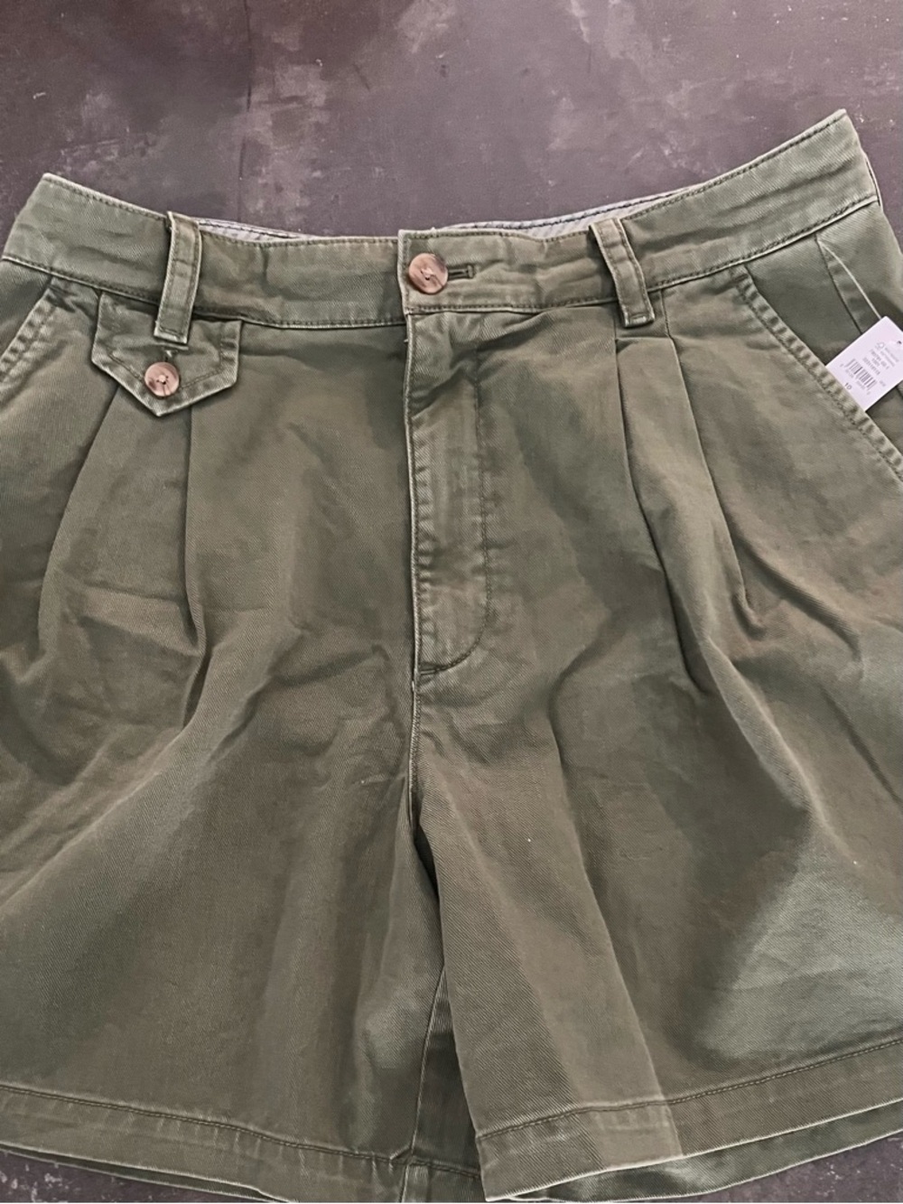 NWT 2026 GAP Olive Green Twill Shorts